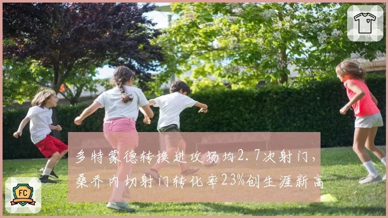多特蒙德转换进攻场均2.7次射门，桑乔内切射门转化率23%创生涯新高